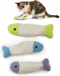 (3 Count) Fish Flop Crinkle Catnip Cat Toys - Multi Color, 3 Count